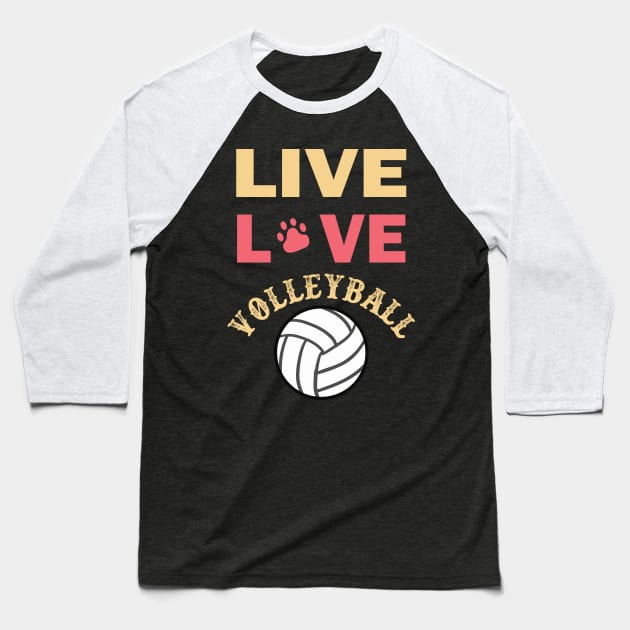 live love volleyball Baseball T-Shirt by busines_night